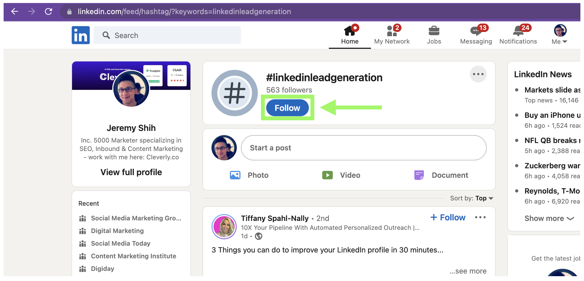 How To Follow Hashtags On LinkedIn Best Practices & Tips